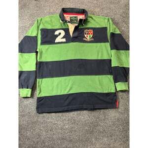 Lansdowne Ireland Rugby Union Heritage Rugby Shirt Men's M Green/Navy